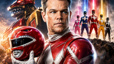 Matt Damon de Ranger Vermelho? Fotos revelam astro em misterioso filme inspirado em Power Rangers